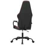 vidaXL Chaise de jeu de massage rouge et noir similicuir