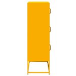 vidaXL Buffet haut jaune moutarde 68x39x123 cm acier