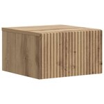 vidaXL Cabinet de chevet mural Chêne artisanal 33 x 34 5 x 20 cm