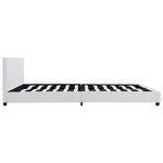 vidaXL Cadre de lit Blanc Similicuir 180 x 200 cm