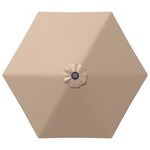 vidaXL Parasol de jardin avec lampes LED 270 x 270 cm Polyester Taupe