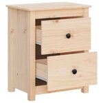 vidaXL Tables de chevet 2 Pièces 50x35x61 5 cm Bois de pin massif