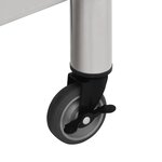 vidaXL Table de travail de cuisine avec roues 100x60x85 cm Inox