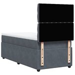 vidaXL Sommier à lattes de lit et matelas Gris foncé 90x190 cm Velours