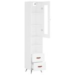 vidaXL Buffet haut Blanc 34 5x34x180 cm Bois d'ingénierie