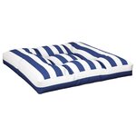 vidaXL Coussins de palette 2 Pièces rayures bleues/blanches tissu