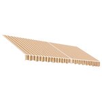 vidaXL Tissu de remplacement pour auvent rayures multicolores 4x3 5 m