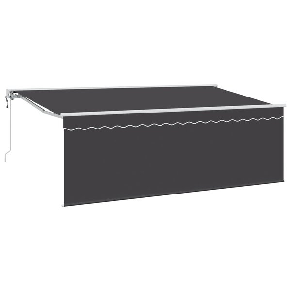 vidaXL Auvent Rétractable Anthracite Blanc Gris