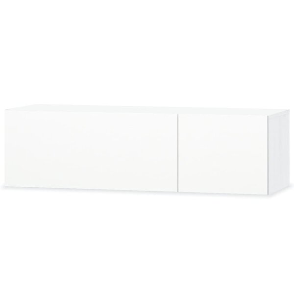 vidaXL Meuble TV bois d’ingénierie 120x40x34 cm blanc brillant