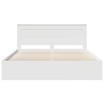 vidaXL Cadre de lit avec tête de lit Blanc 200 x 200 cm Pin massif