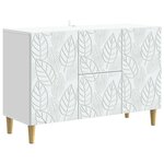 vidaXL Buffet Blanc 89 x 34 5 x 60 cm Bois d'ingénierie