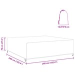 vidaXL Housse pour mobilier d'extérieur Noir 260 x 260 x 70 cm 420D