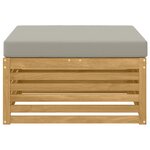 vidaXL Pouf d'Extérieur Bois d'Acacia Massif Blanc