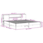 vidaXL Lit bibliothèque sans matelas cire marron 200x200 cm pin massif