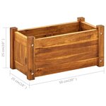 vidaXL Lit surélevé de jardin Bois d'acacia 50x25x25 cm