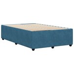 vidaXL Cadre de lit bleu 120x190 cm velours