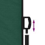 vidaXL Auvent latéral rétractable vert foncé 170x300 cm