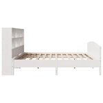 vidaXL Lit bibliothèque sans matelas blanc 200x200 cm bois pin massif