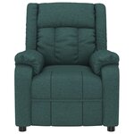 vidaXL Fauteuil électrique de massage Vert foncé Tissu