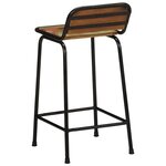 vidaXL Tabourets de bar lot de 2 46x35 5x80cm bois massif récupération