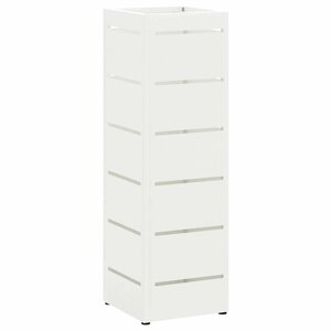 vidaXL Porte-parapluie avec stockage Blanc 15 5 x 15 5 x 49 cm Métal