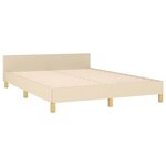 vidaXL Cadre de lit sans matelas crème 140x200 cm tissu