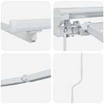 vidaXL Cadre de store manuel avec LEDs Blanc 3 x 2 5 m Aluminium