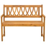 vidaXL Banc extérieur Naturel 110 x 55 5 x 90 cm Bois d'Acacia Massif