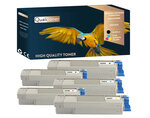 Qualitoner x5 toners 43324424 (noir x2 + cyan + magenta + jaune) compatible pour oki