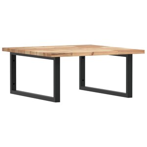 vidaXL Étagère de vasque murale acier et bois massif d'acacia