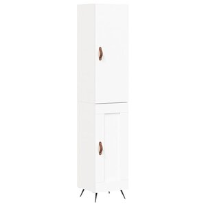 vidaXL Buffet haut Blanc 34 5x34x180 cm Bois d'ingénierie