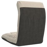 vidaXL Chaise pliable de sol Crème Tissu