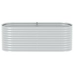 vidaXL Lit surélevé de jardin 240x80x81 cm Acier galvanisé Argenté