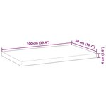 vidaXL Dessus de meuble de salle de bain finition à l'huile 100x50x4cm