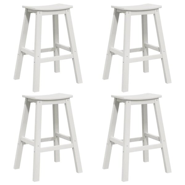 vidaXL Ensemble de bar de jardin 4 Pièces Blanc HDPE