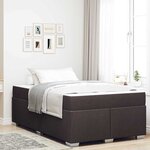 vidaXL Cadre de lit Marron foncé 120 x 190 cm tissu