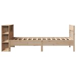 vidaXL Lit bibliothèque sans matelas 90x190 cm bois de pin massif