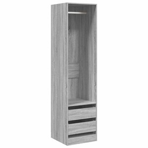 vidaXL Armoire avec tiroirs Sonoma gris 50x50x200 cm Bois d'ingénierie