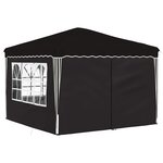 vidaXL Tente de fête pop-up 288 x 288 x 245 cm Noir Tissu Oxford