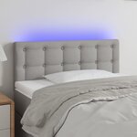 vidaXL Tête de lit à LED Gris clair 80x5x78/88 cm Tissu