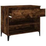 vidaXL Armoire à chaussures Chêne fumé 70x36x60 cm Bois d'ingénierie