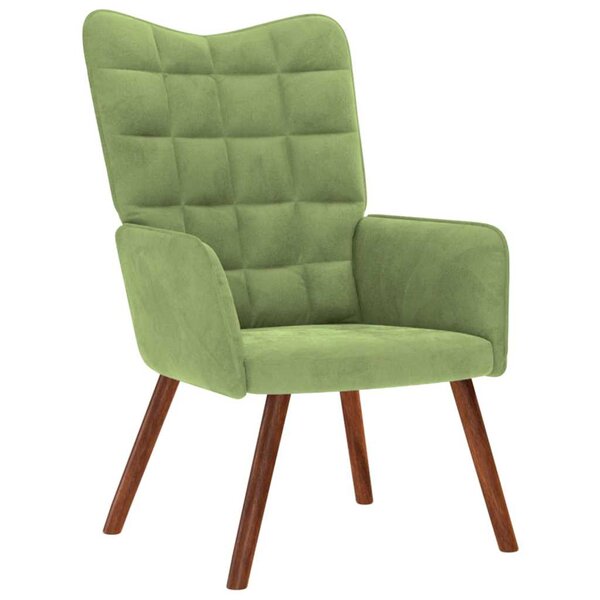 vidaXL Chaise de relaxation Vert clair Velours