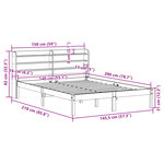 vidaXL Cadre de lit sans matelas blanc 140x200 cm bois de pin massif