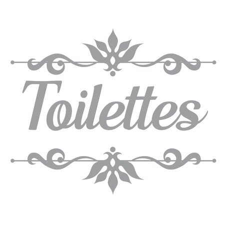 Sticker décoratif de porte toilettes