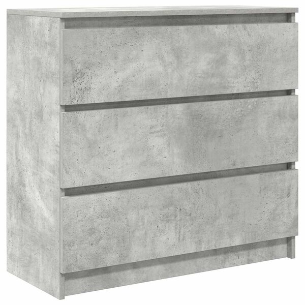 vidaXL Buffet gris béton 80x35x76 cm bois d'ingénierie