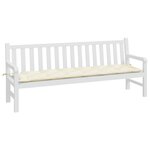 vidaXL Coussin de banc de jardin crème 200x50x7 cm tissu oxford