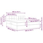 vidaXL Lit de Rangement avec matelas Bleu foncé 100 x 200 cm