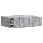 vidaXL Table d'appoint murale 87 5 x 34 5 x 17 cm Bois d'ingénierie