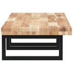 vidaXL Étagère de vasque murale acier et bois massif d'acacia