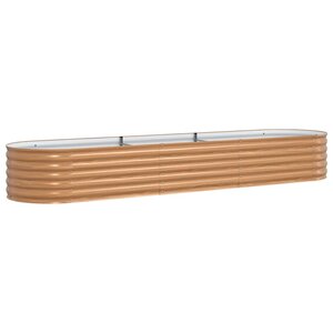 vidaXL Lit surélevé Marron 320 x 80 x 44 cm Acier